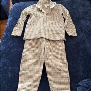 Janie and Jack Brown and Green Kids Set